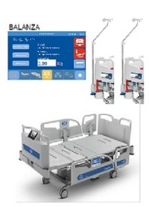 Catre clínico eléctrico malvestio uci modelo vivo balanza 2 portasueros